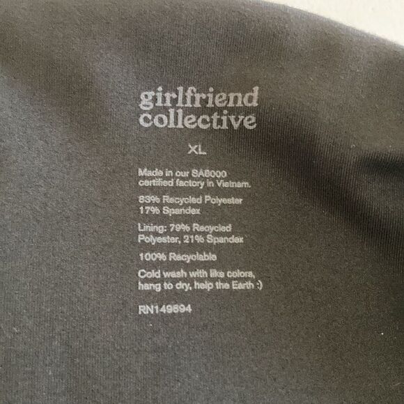 Girlfriend Collective Black RIB High-Rise Legging XL - Picture 5 of 11